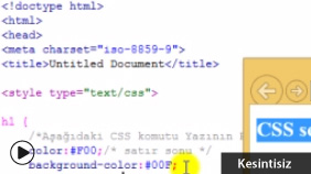 CSS de Açıklama Eklemek ve Komutları Etkisiz Kılmak