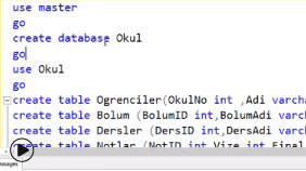T-SQL Kodları ile Database (Veritabanı) oluşturmak