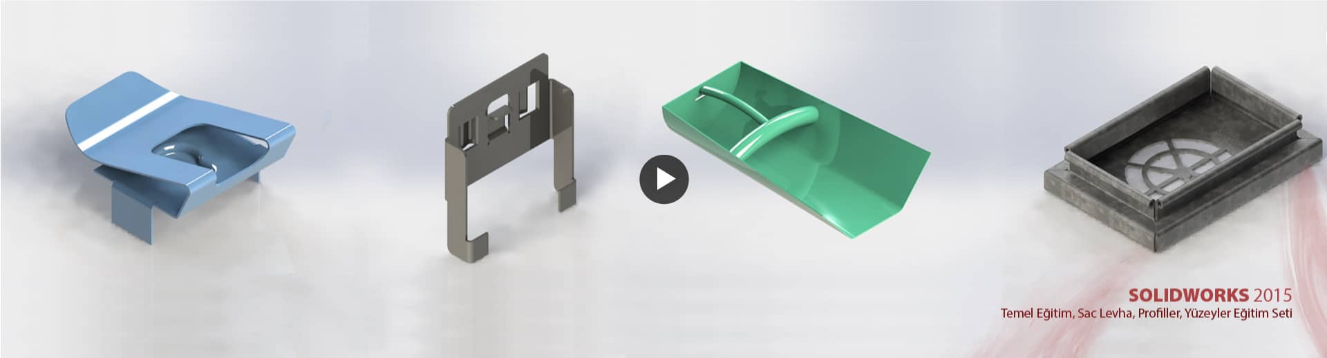 SolidWorks 2015 Temel Eğitim, Sac Levha, Profiller, Yüzeyler Eğitim Seti