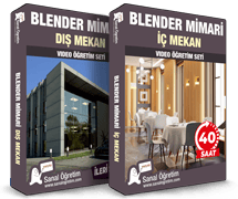 <br>- Blender Mimari Dış Mekan ve Animasyon <br>- Blender Mimari İç Mekan