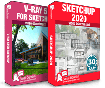 - SketchUp 2020 <br> - V-Ray 5 For SketchUp 