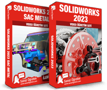 - SolidWorks 2023 Eğitim Seti <br>- SolidWorks 2023 Sac Metal Eğitim Seti