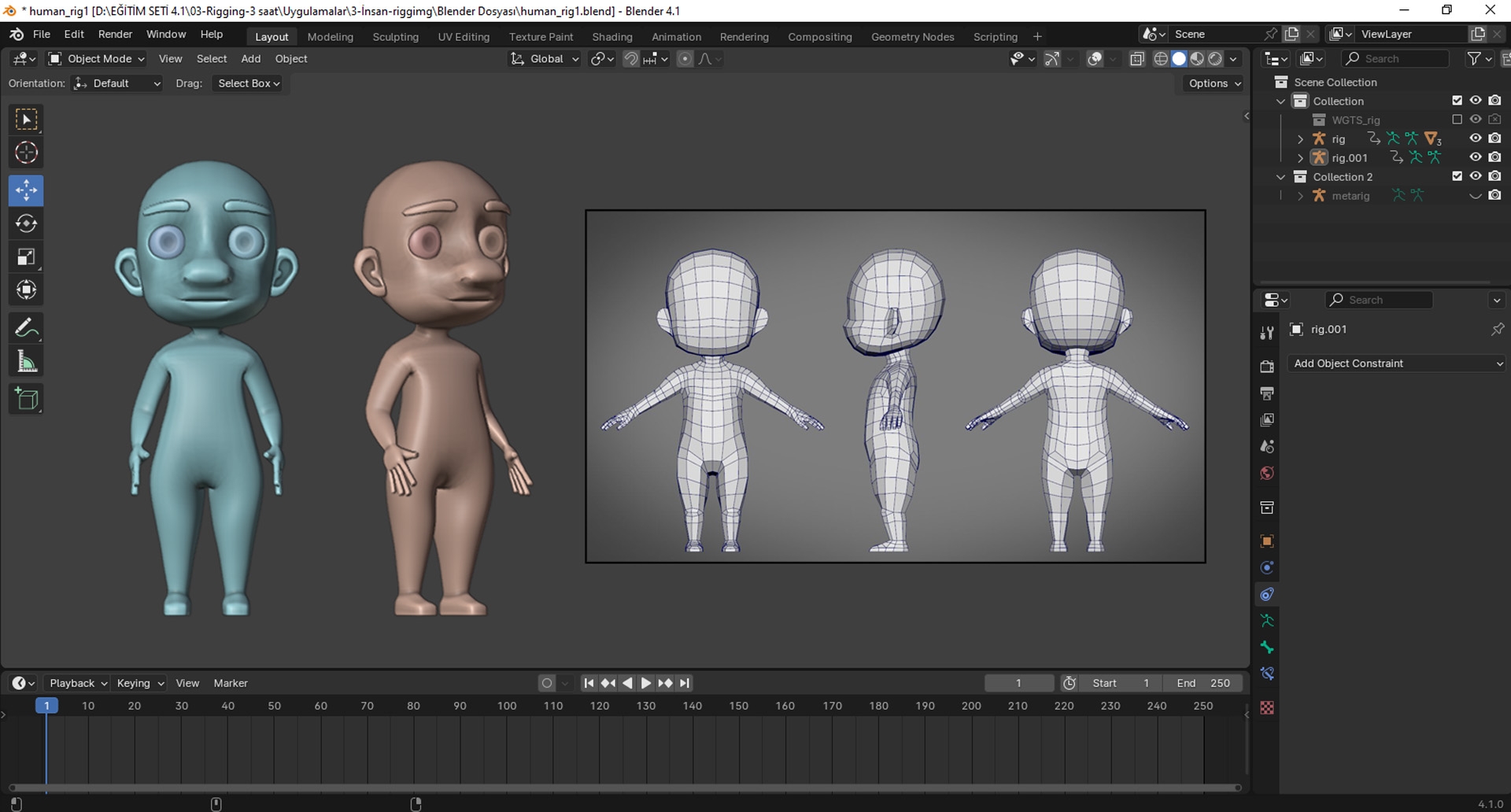 Blender 4.1 Modelleme, Renklendirme, İskeletlendirme | Sanal Öğretim