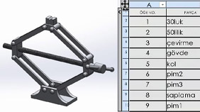 SolidWorks İçersinde Montaj Malzeme Listesi Oluşturmak