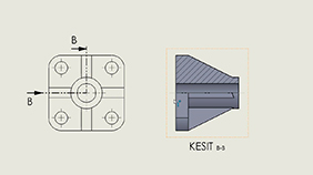 Teknik Resim - Yarim Kesit Almak