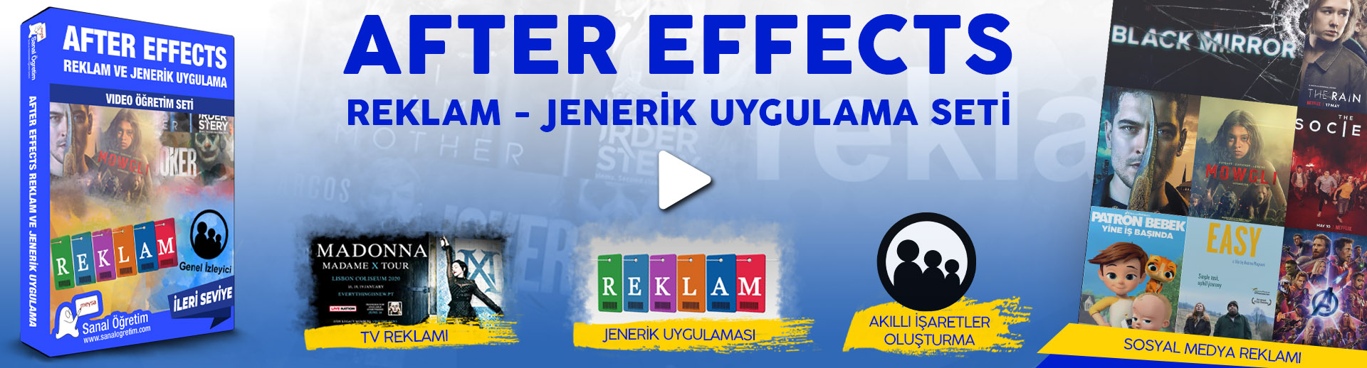 After Effects Reklam ve Jenerik Uygulama Seti