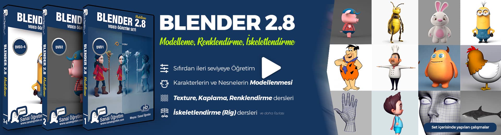 Blender 2.8 Modelleme, Renklendirme, İskeletlendirme