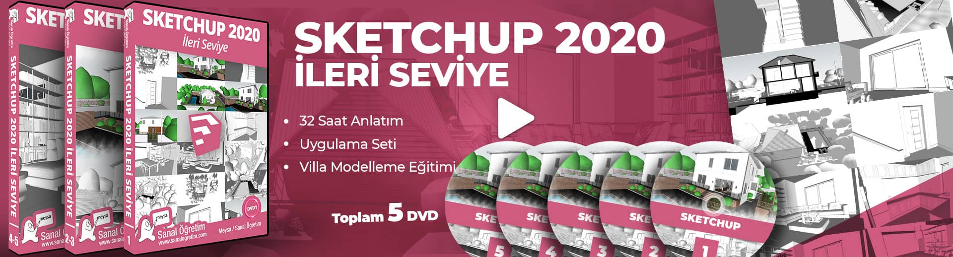 Sketchup 2020 İleri Seviye Eğitim Seti