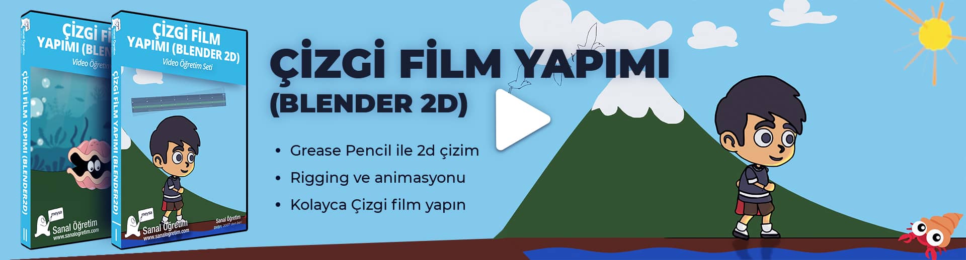 Çizgi Film Yapımı (Blender 2D) Eğitim Seti