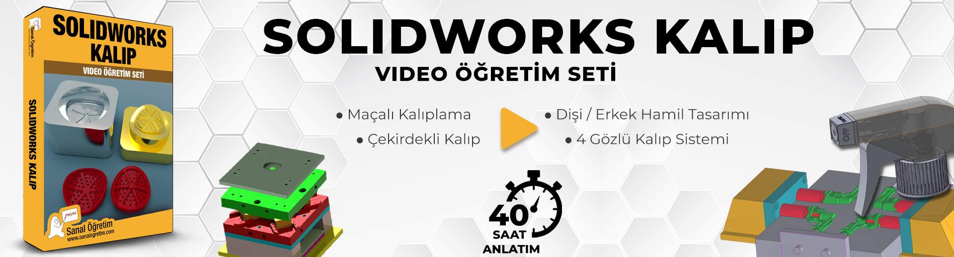 SolidWorks 2020 Plastik Enjeksiyon Kalıp Eğitim Seti