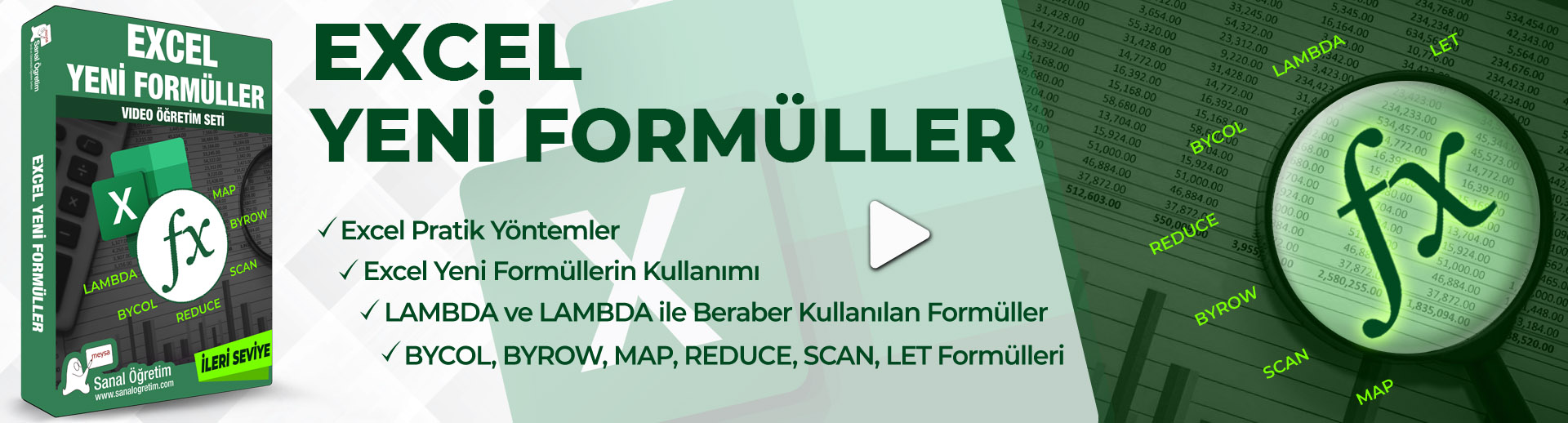 Excel Yeni Formüller -İleri Seviye