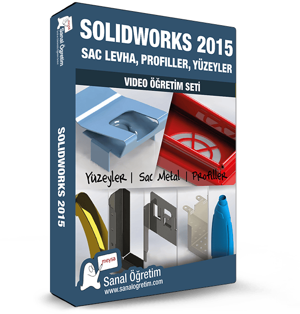 SolidWorks 2015 Temel Eğitim, Sac Levha, Profiller, Yüzeyler Eğitim Seti