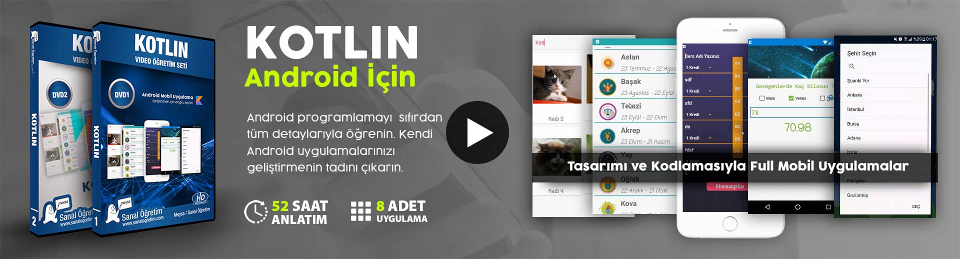 Kotlin (Android İçin) Eğitim Seti