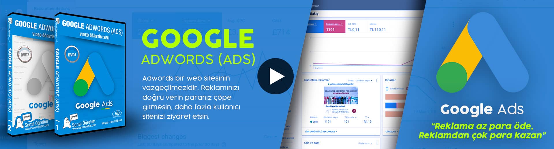 Google AdWords (Ads) Uygulamalı Yeni Arayüz