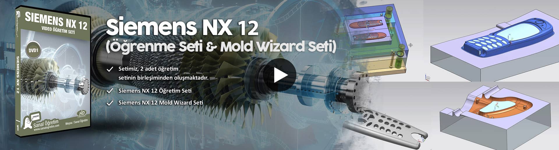 Siemens Nx 12 (Öğrenme Seti & Mold Wizard Seti)