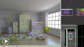 Mimari Kamera Animasyonu (Bebek Odası + Mutfak) Render ( FİNAL)