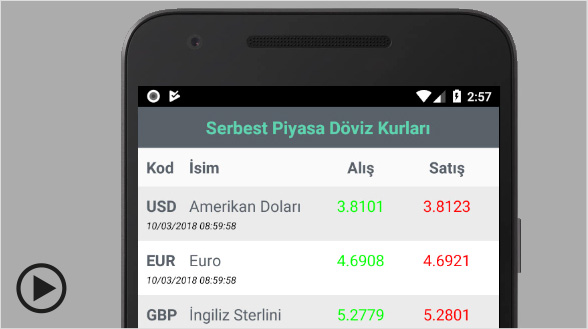 Döviz Kurları Full Uygulaması