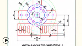 Array Komutu Makine Parçası Çizimi