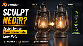 SCULPT NEDİR - Sculpt Sonrası Aynı Görünümle Low Poly