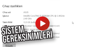 Sistem Gereksinimleri