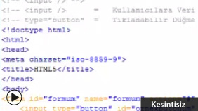 HTML de button Yapısı ve Kullanımı