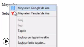 HTML5 Mouse Özel Menü Yapımı ( Mouse Sağ Tıklama ile )