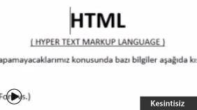 Html İle Neler Yapılabilir ? Neler Yapılamaz ?