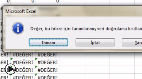 EXCEL: Veri Doğrulama