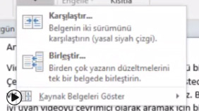 WORD: Belge Karşılaştırmak