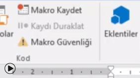 WORD: Makro Kaydetmek ve Silmek