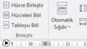 WORD: Tablo Uygulaması, Sayfaya Excel Tablosu Eklemek