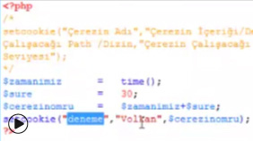 Cookie (Çerez) ler İle Çalışmak ( setcookie )