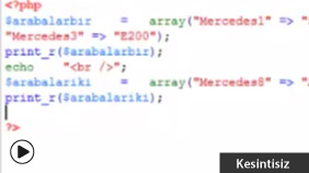 Dizi Değişkenlerde Aynı Anahtarı ve İçeriği Olan Değerleri Bularak Yeni Bir Dizi Oluşturma ( array_intersect_assoc )