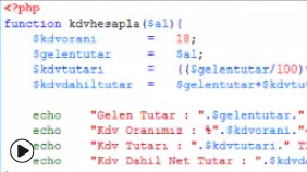 Fonksiyon Kullanarak KDV Hesaplatmak