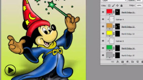 Çizimi Renklendirmek (Mickey Mouse)