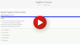 Sitenizde Online Sınav Uygulaması Yapmak