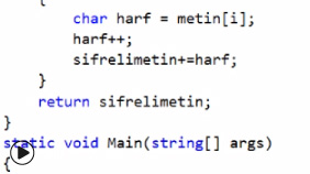 Metotlar(Functions) Kullanılarak Şifreleme Programı