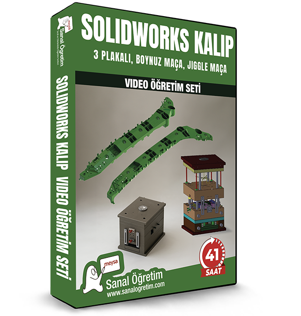 SolidWorks Kalıp. 3 Plakalı, Boynuz Maça, Jiggle Maçalı Uygulama