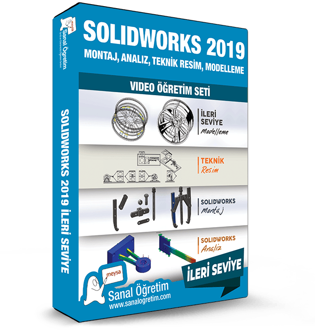 SolidWorks 2019 Montaj, Analiz, Teknik Resim, Modelleme